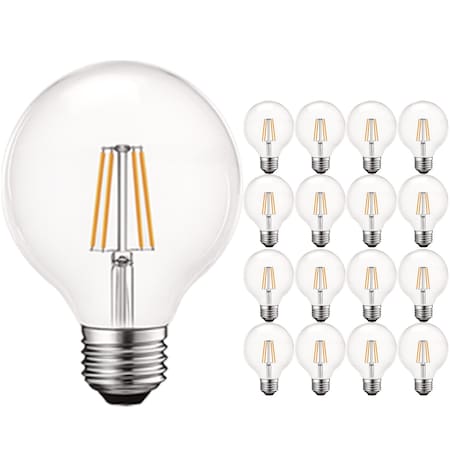 Luxrite G25 LED Light Bulbs 5W (60W Equivalent) 550LM 2700K Warm White Dimmable E26 Base 16-Pack LR21619-16PK